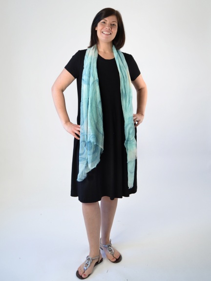 Turquoise Print Scarf by Sciale