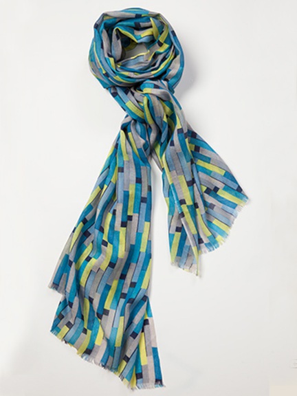 Vintage Geo Print Scarf by Kinross Cashmere