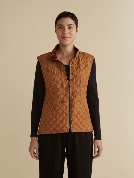 Zip Front Quilted Vest by Cut Loose