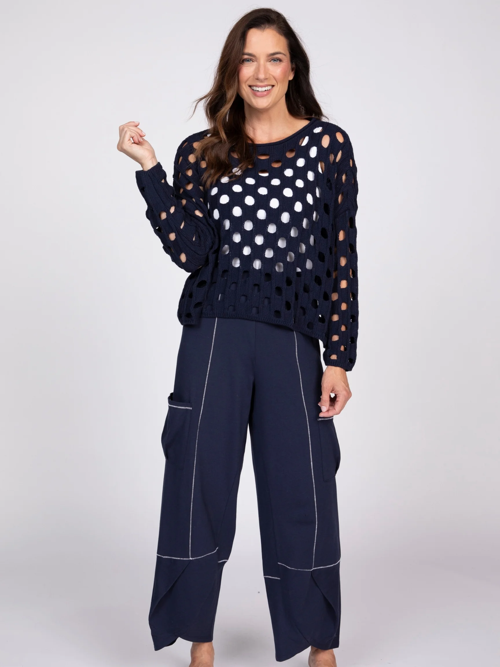 Cotton Topper in Navy