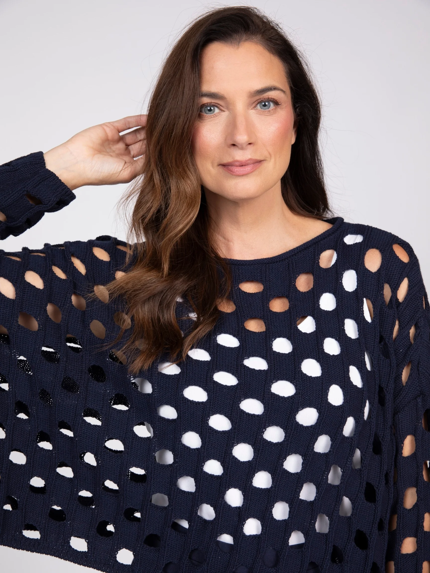 Cotton Topper in Navy
