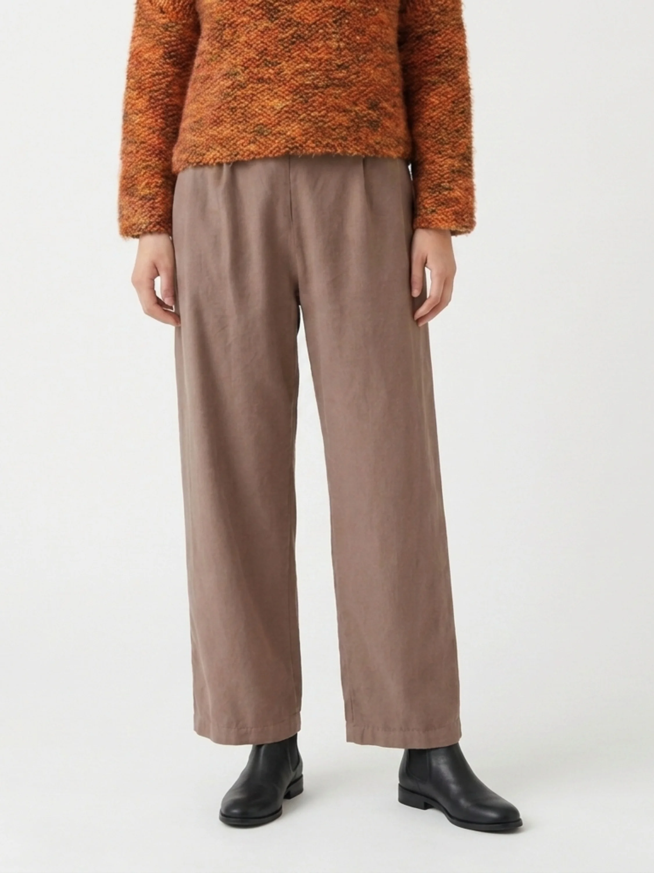 Pleated Pant in Lune